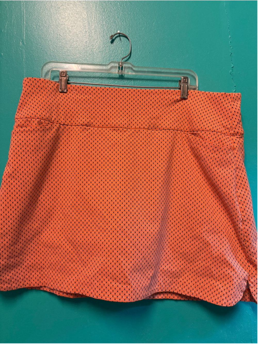 Women's Lady Hagen Skort XXL Orange Blue Geometric Print Athletic Golf